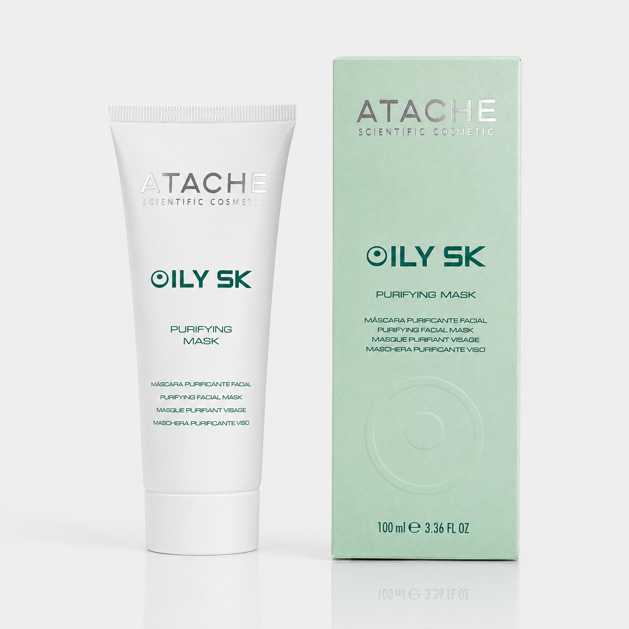 Atache Oily Sk Mascara Purificante Facial para Piel Grasa 100ml - ATACHE - cosmética natural