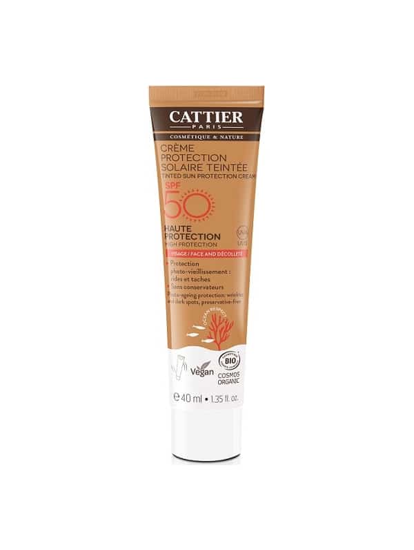 Cattier Crema Facial Solar con Color para Cara y Cuello SPF50 40ml