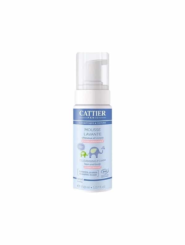 Cattier Espuma Limpiadora de Bebe para Piel y Cabello 150ml