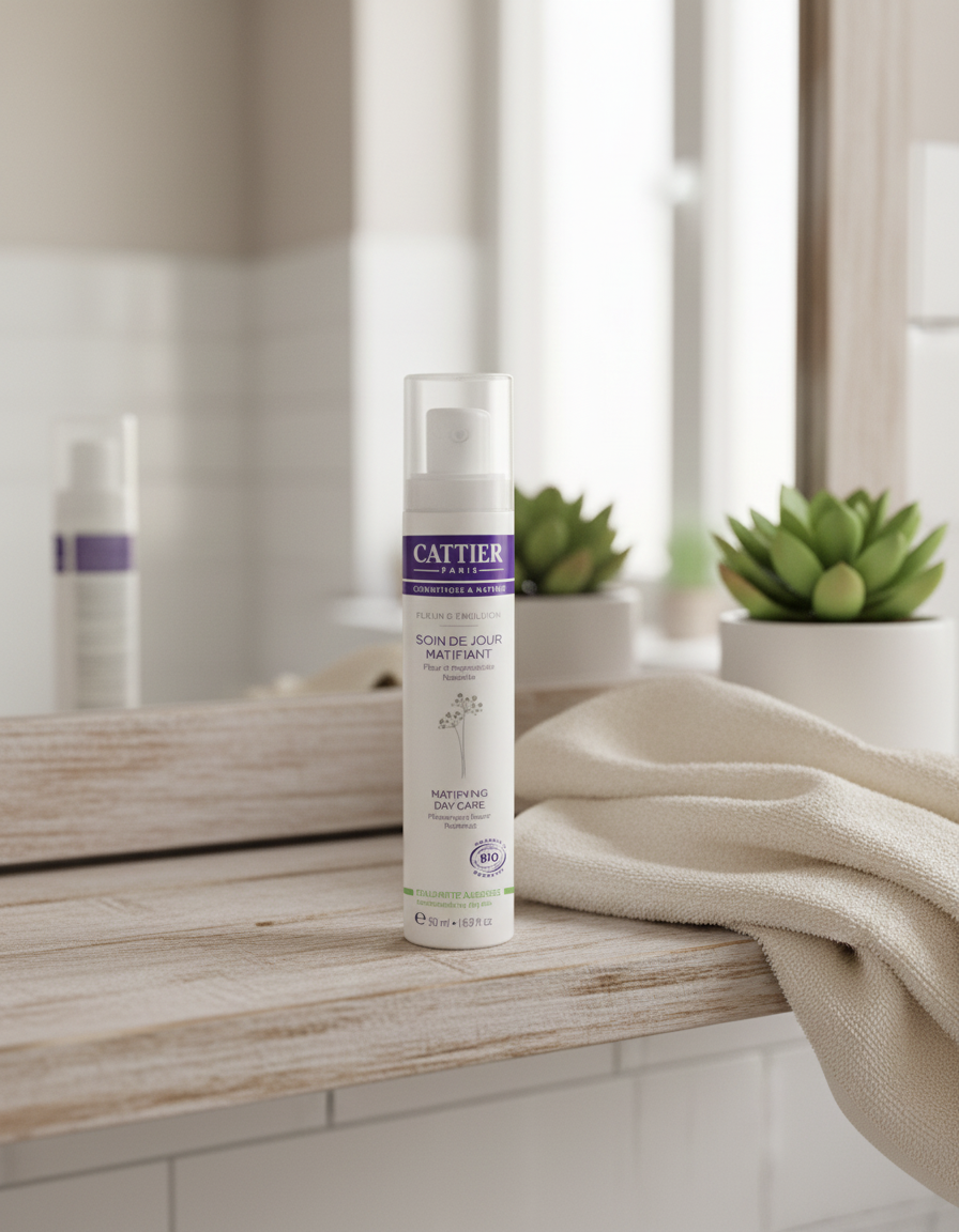 Cattier Crema Facial de Dia Matificante para Piel Mixta y Grasa 50ml - CATTIER - cosmética natural