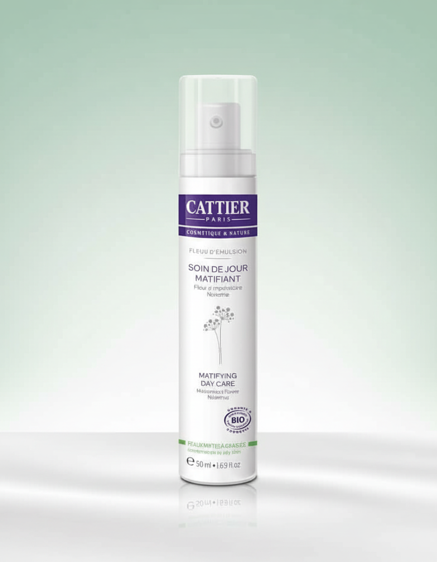 Cattier Crema Facial de Dia Matificante para Piel Mixta y Grasa 50ml - CATTIER - cosmética natural
