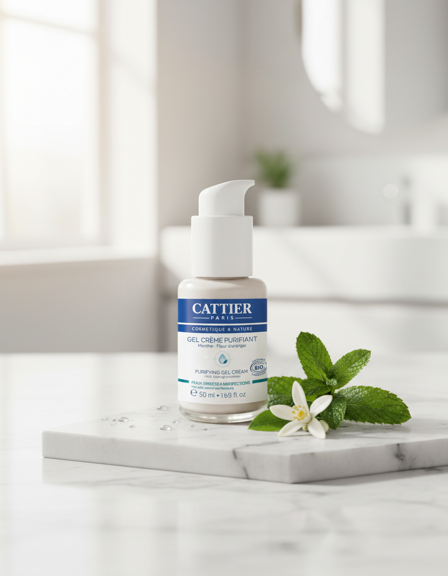 Cattier Gel Crema Facial Purificante para Piel Grasa con Imperfecciones 50ml - CATTIER - cosmética natural