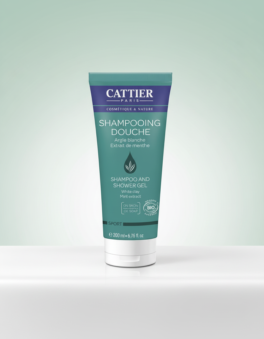 Cattier Gel de Ducha Sport para Cuerpo y Cabello 200ml - CATTIER - cosmética natural