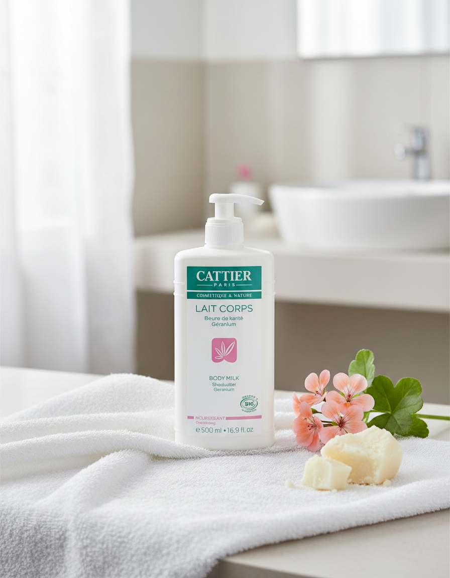 Cattier Leche Corporal Nutritiva con Manteca de Karite y Geranio 500ml