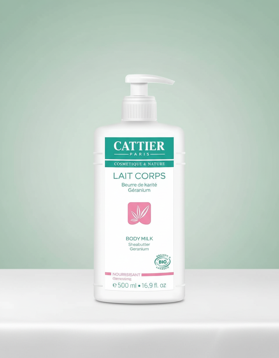 Cattier Leche Corporal Nutritiva con Manteca de Karite y Geranio 500ml