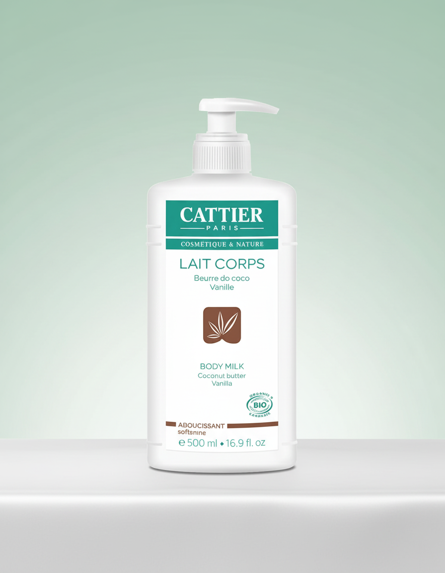 Cattier Leche Corporal Suavizante con Manteca de Coco y Vainilla 500ml