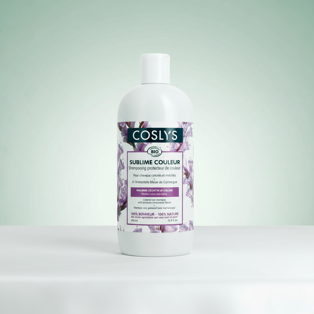 Coslys Champú Color para Pelo Teñido con Flor de Limonium (Lavanda del mar) 500ml - COSLYS - cosmética natural