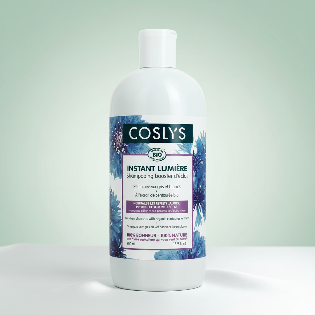 Coslys Champú para Cabello Blanco y Gris 500ml