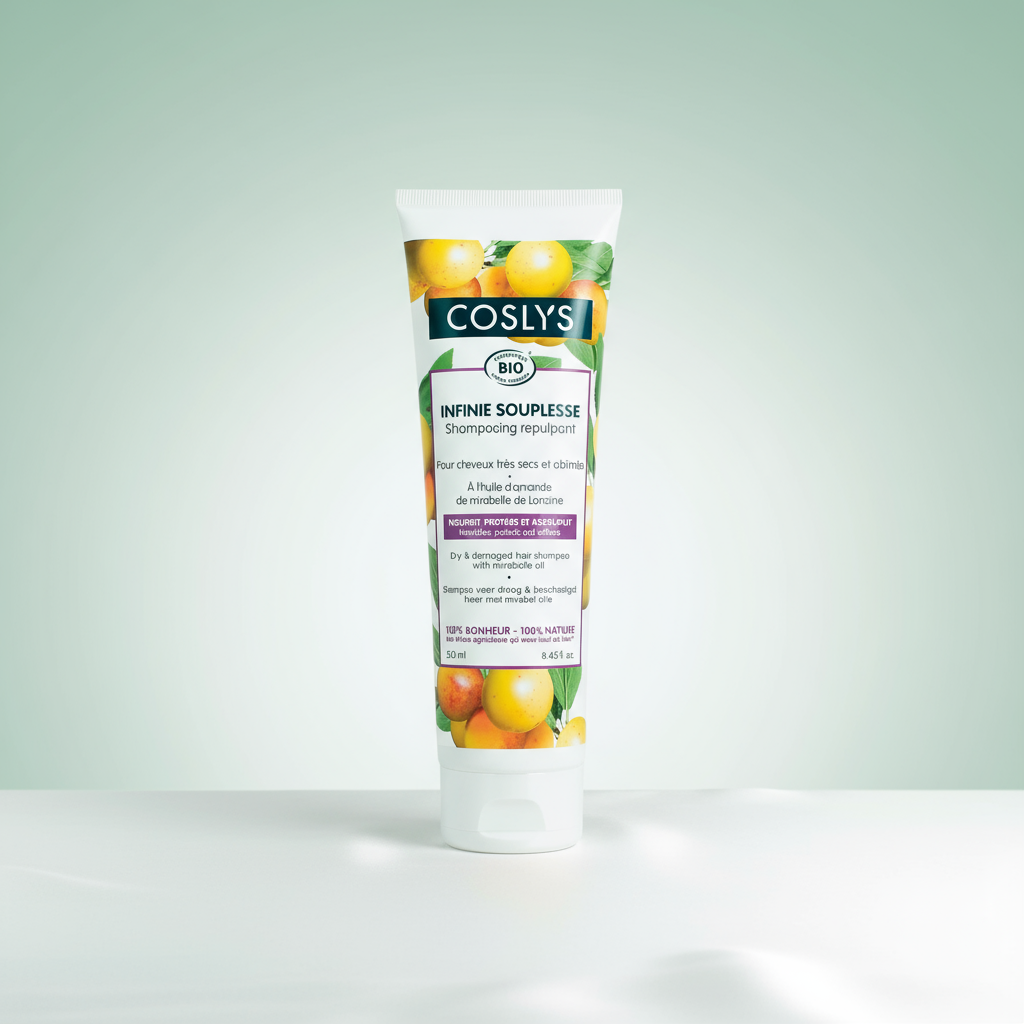 Coslys Champú para Cabello Seco y Dañado con Aceite de Ciruela 250ml - COSLYS - cosmética natural