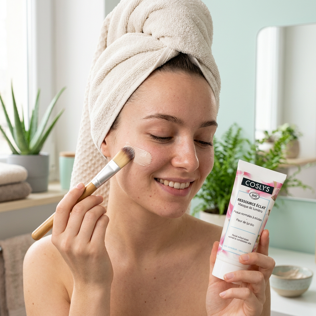 Coslys Mascarilla Facial Radiante para Piel Normal y Mixta con Flor de Lirio 75ml