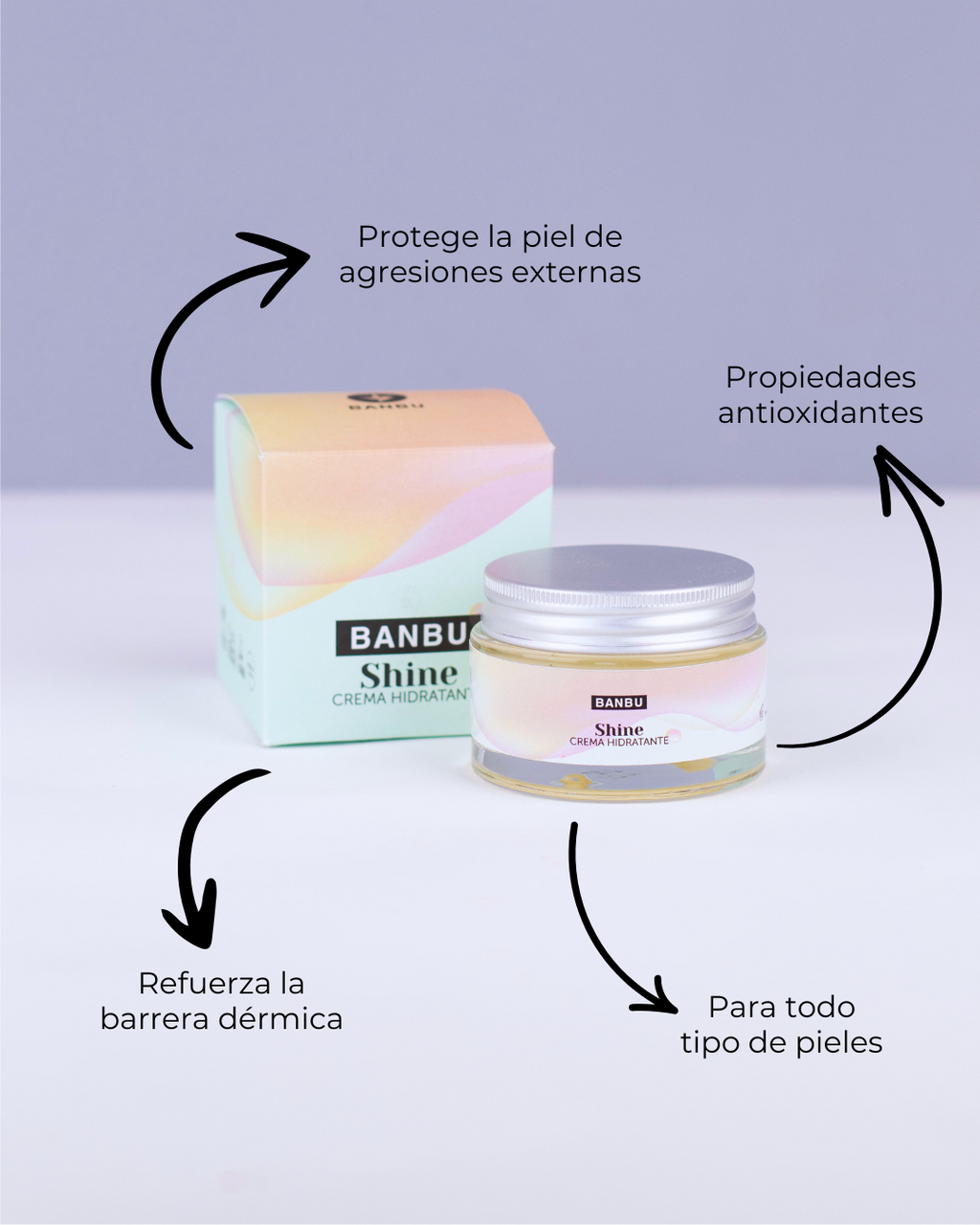 Banbu Crema Facial Hidratante Shine 50ml - BANBU - cosmética natural