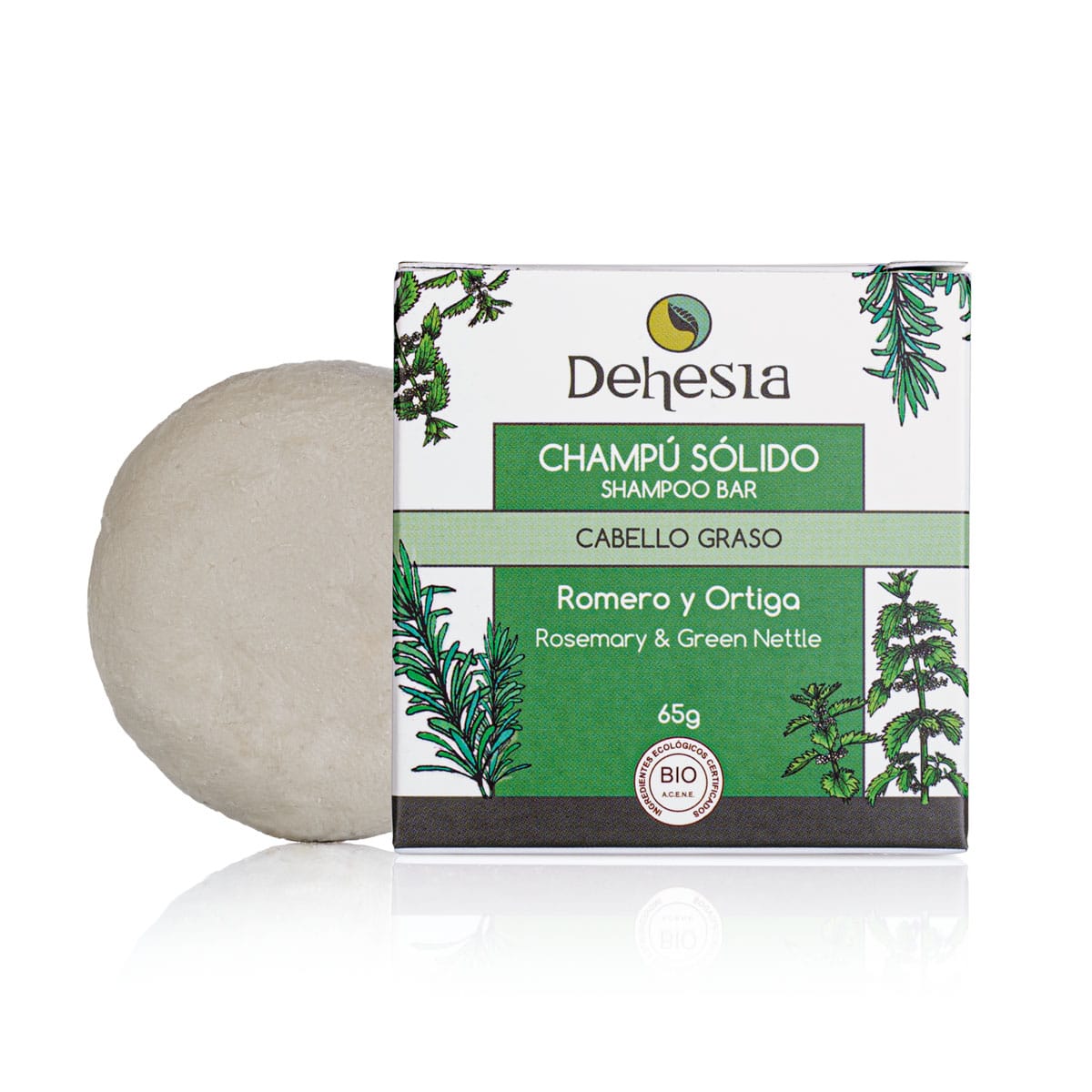 Dehesia Champú Sólido BIO Cabello Graso con Romero y Ortiga