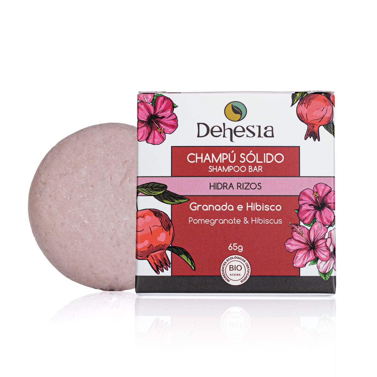 Dehesia Champú Sólido BIO Hidra Rizos con Granada e Hibisco
