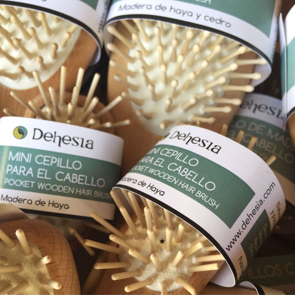 Dehesia Mini Cepillo de Madera para el Cabello