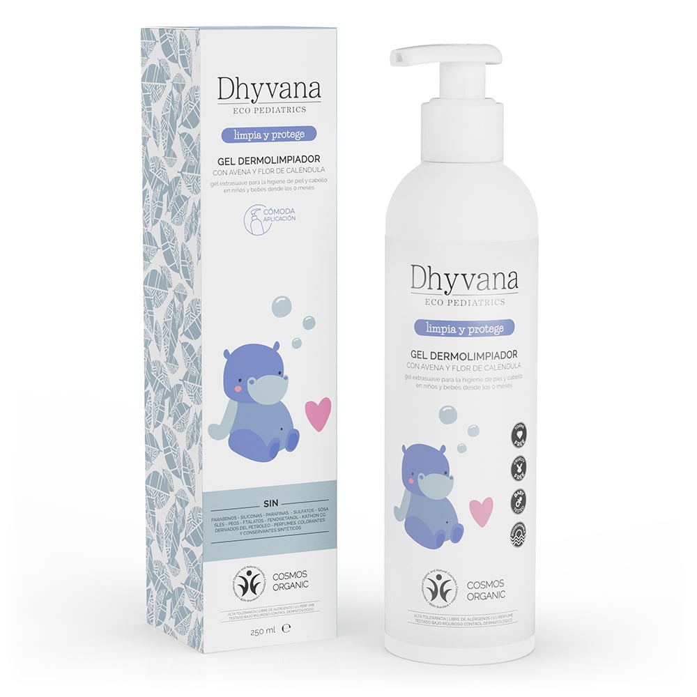 Dhyvana Gel Dermolimpiador con Avena y Flor de Caléndula Eco Pediatrics 250ml