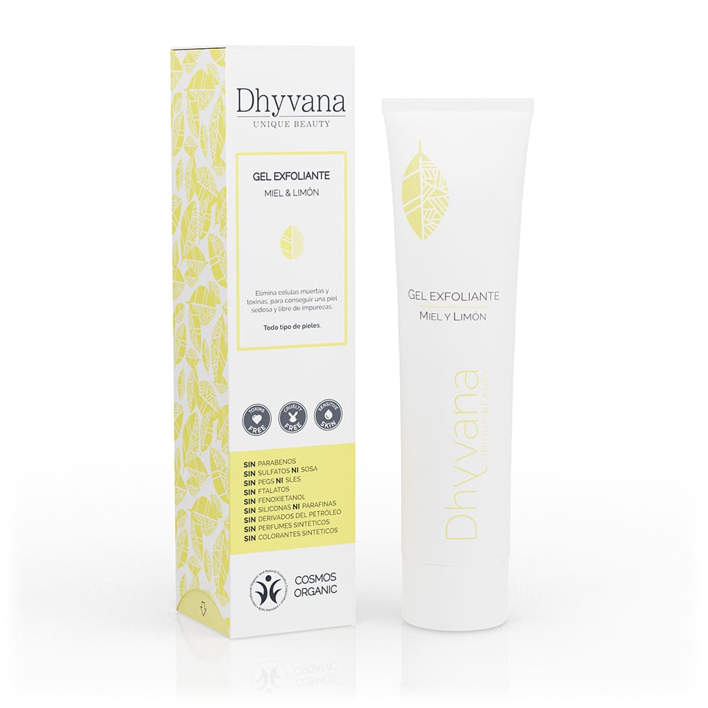 Dhyvana Gel Exfoliante Facial con Miel y Limón Unique Beauty 100ml