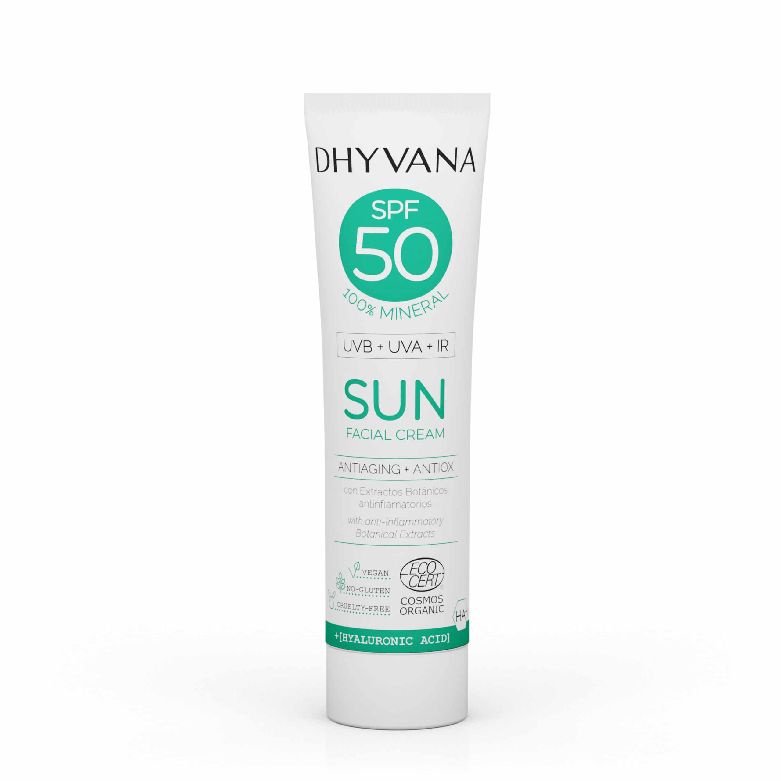 Dhyvana Protector Solar SPF50 Anti-Edad y Antiox ECO 50ml