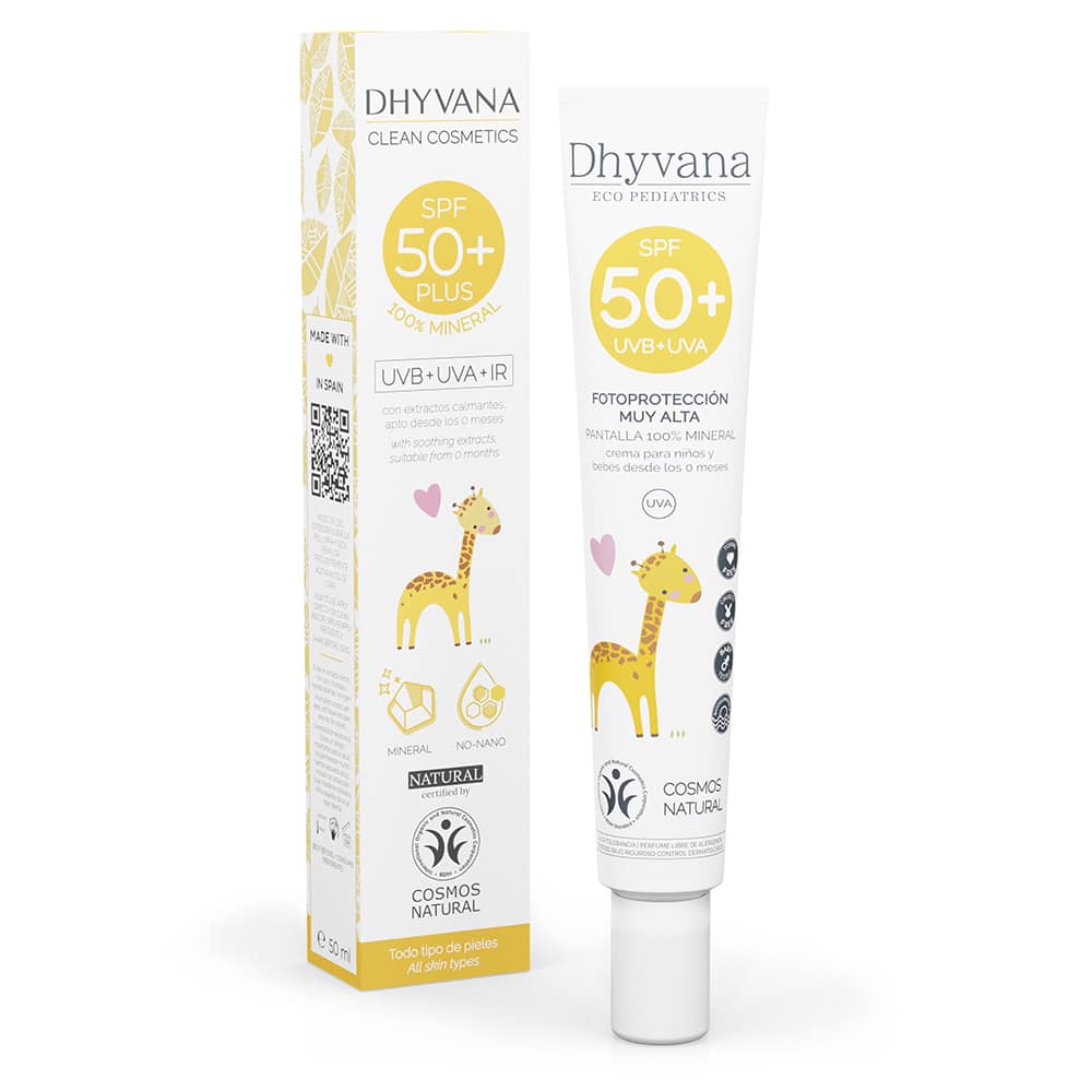 Dhyvana Protector Solar SPF50+ Mineral para Niños y Bebes 50ml
