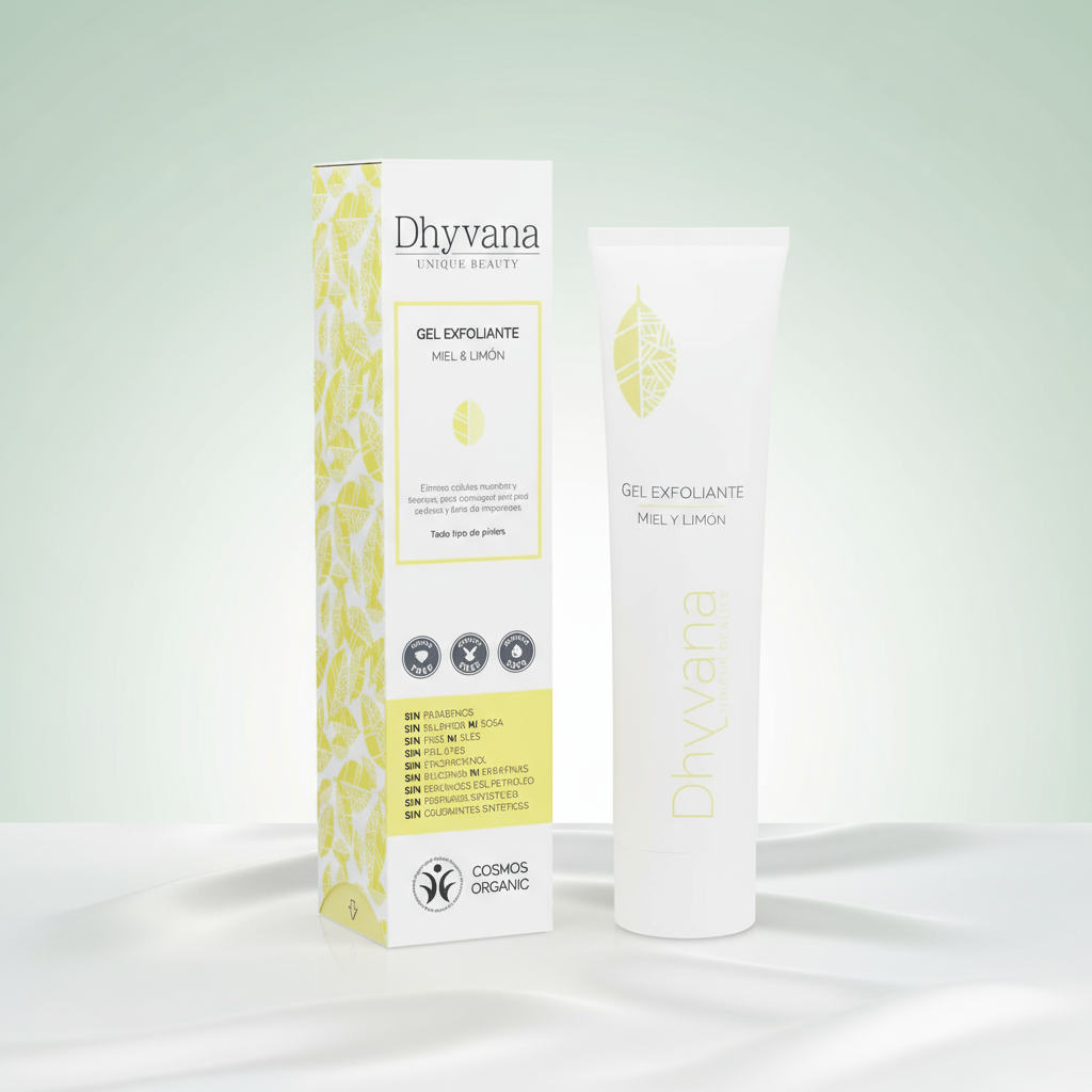 Dhyvana Gel Exfoliante Facial con Miel y Limón Unique Beauty 100ml - DHYVANA - cosmética natural