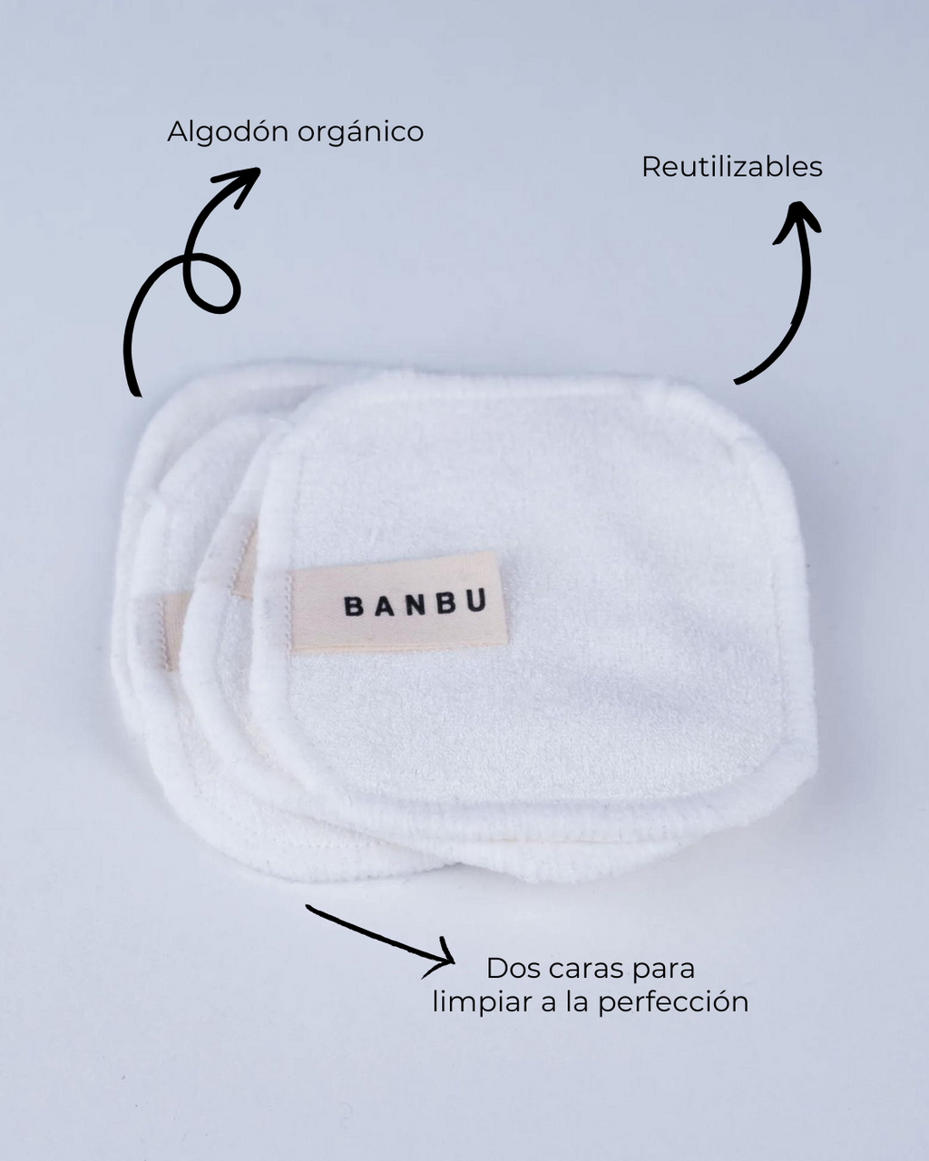 Banbu Discos Desmaquillantes Reutilizables Blancos 4uds - BANBU - cosmética natural