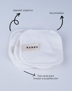 Banbu Discos Desmaquillantes Reutilizables Blancos 4uds - BANBU - cosmética natural