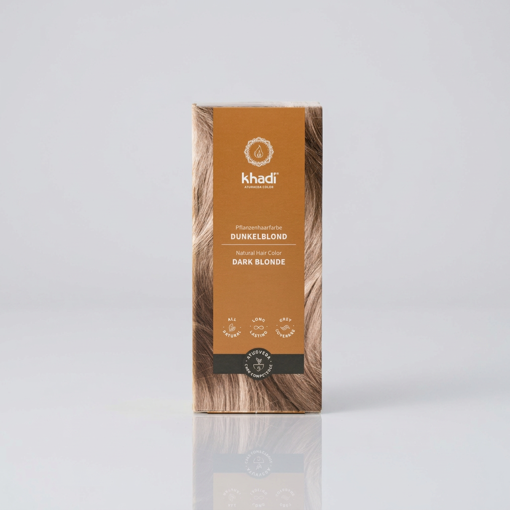 Khadi Tinte Vegetal Rubio Oscuro Ceniza 100g - KHADI - cosmética