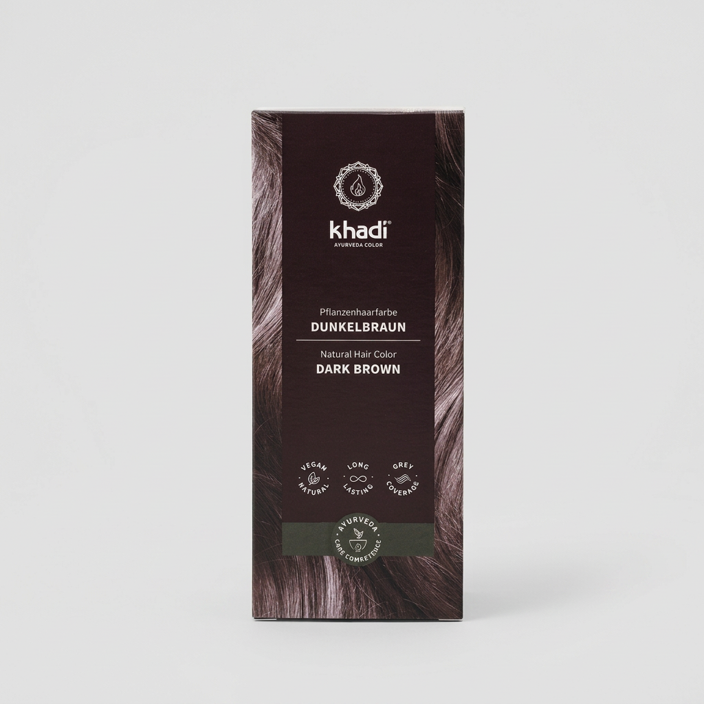 Khadi Tinte Vegetal Castaño Oscuro 100g - KHADI - cosmética