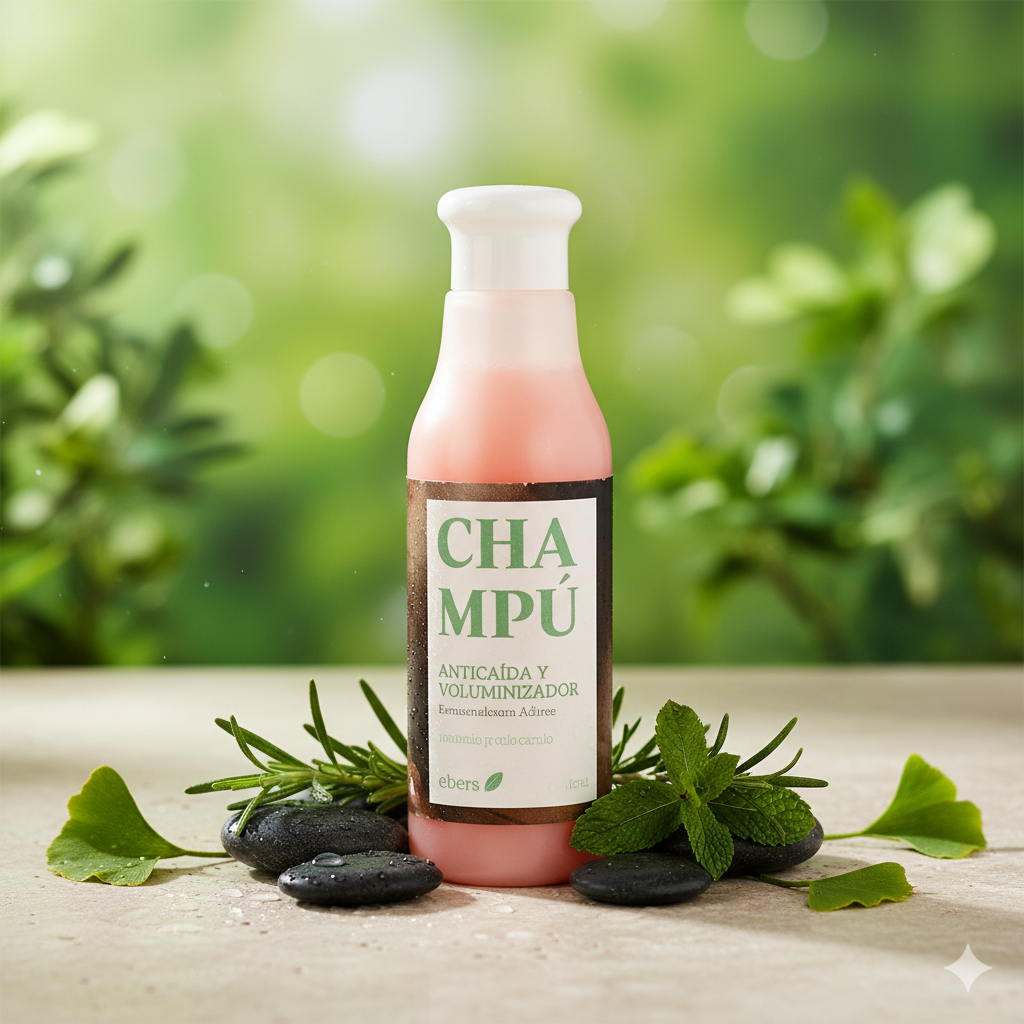 Ebers Champu Anticaida con Ginseng, Romero y Aciano 250ml