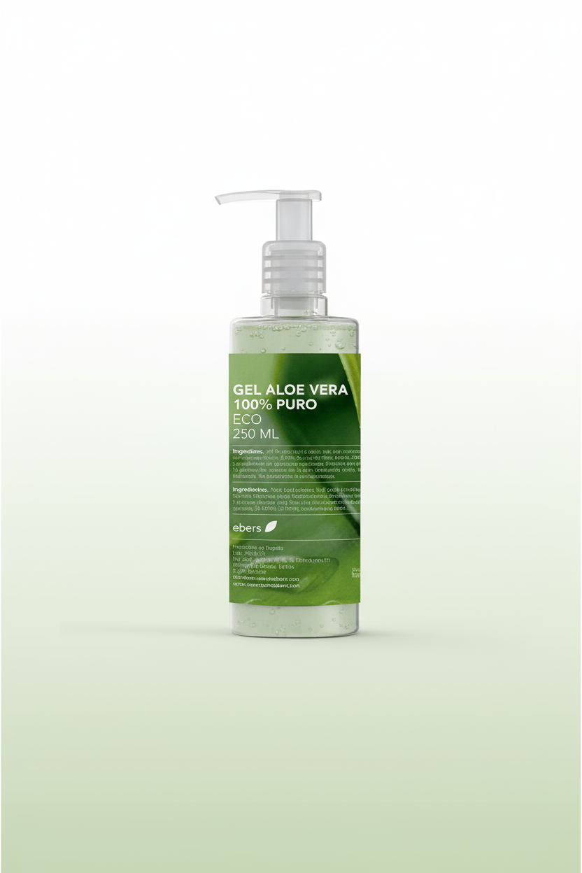Ebers Gel Aloe Vera 100% Puro ECO con Dosificador 250ML