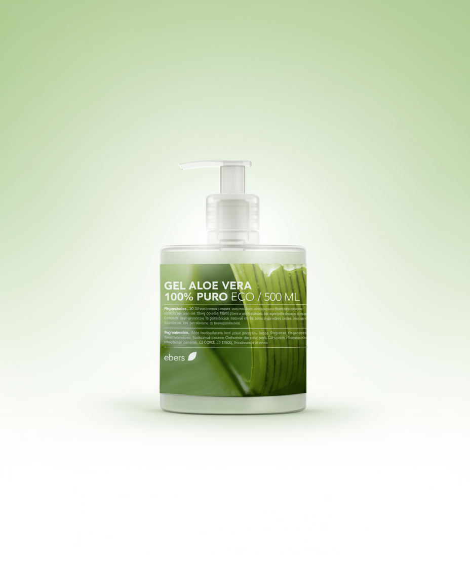 Ebers Gel Aloe Vera 100% Puro Eco con Dosificador 500ml