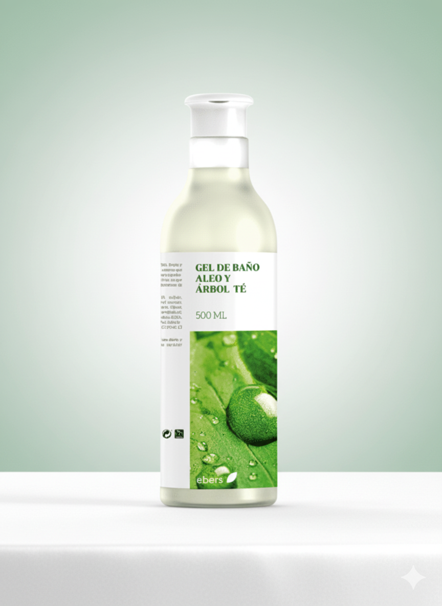 Ebers Gel de Baño con Aloe Vera y Arbol de Te 500ml