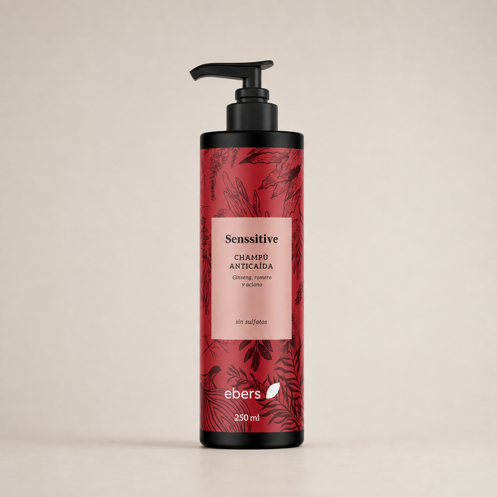 Ebers Champu Senssitive Anticaida sin sulfatos 250ml - EBERS - cosmética natural