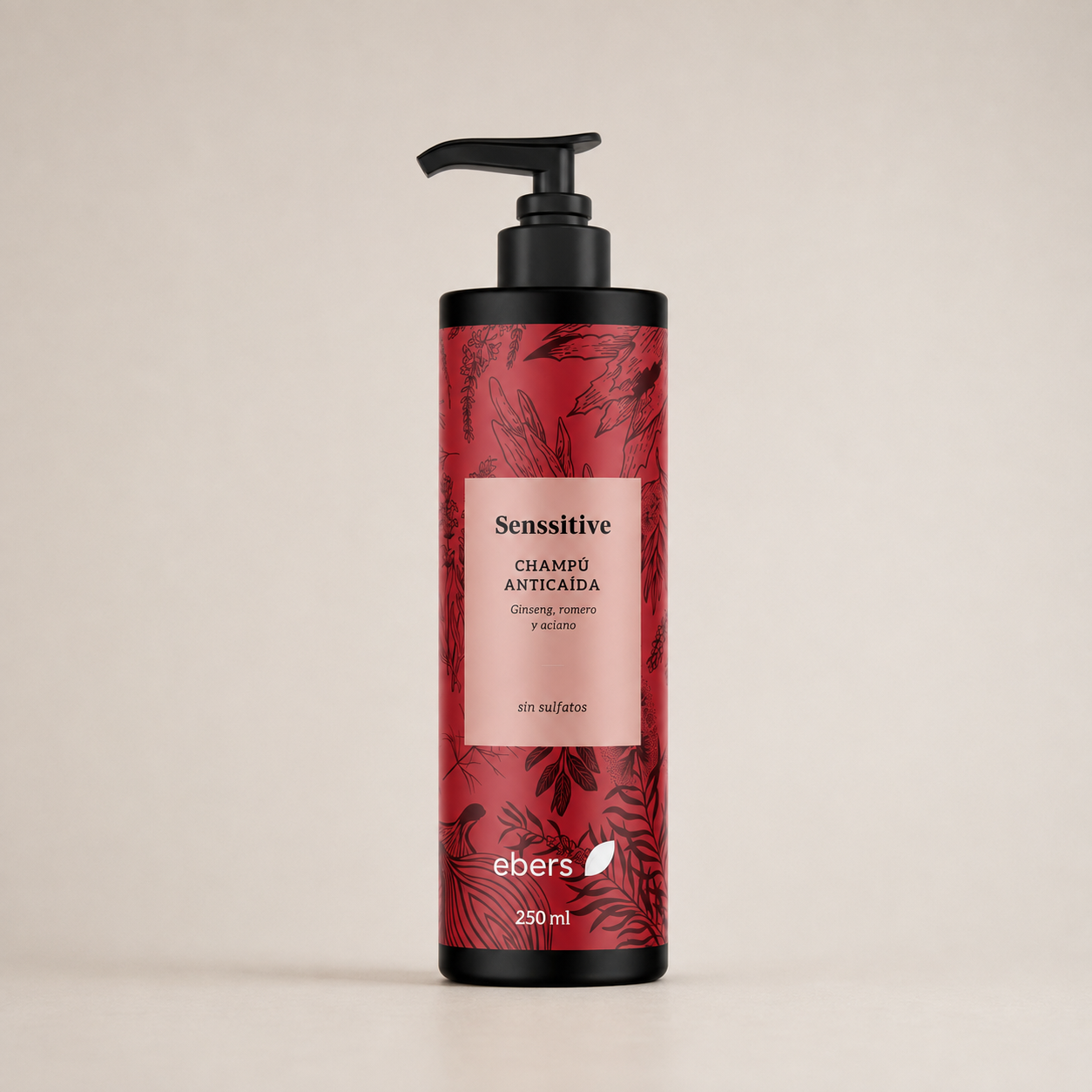 Ebers Champu Senssitive Anticaida sin sulfatos 250ml - EBERS - cosmética natural