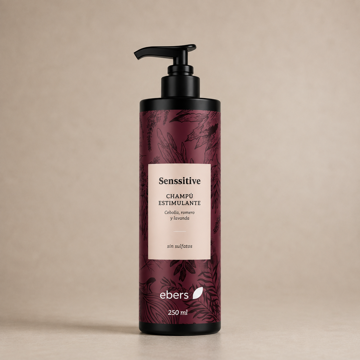 Ebers Champu Sin Sulfatos con Cebolla, Lavanda y Romero 250ml - EBERS - cosmética natural