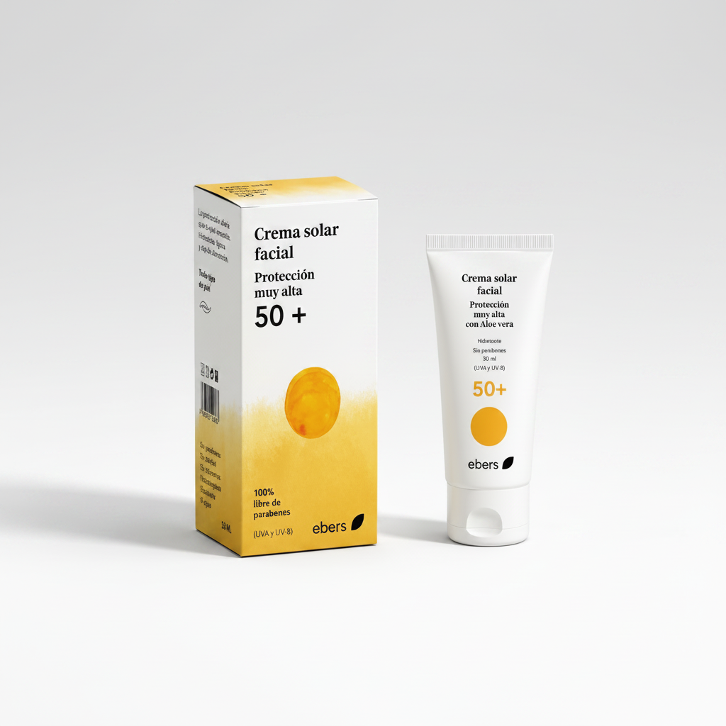 Ebers Crema Solar Facial 50 Plus 50ML - EBERS - cosmética natural