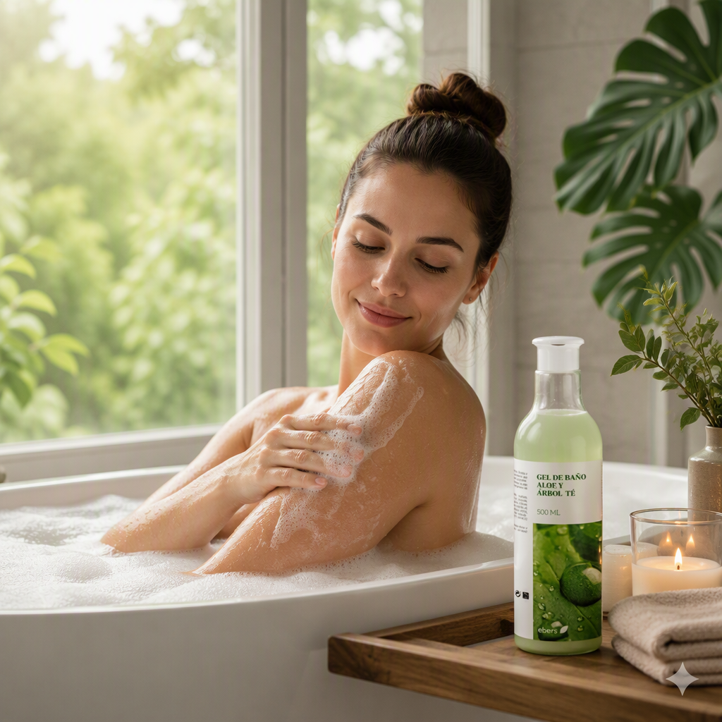 Ebers Gel de Baño con Aloe Vera y Arbol de Te 500ml - EBERS - cosmética natural
