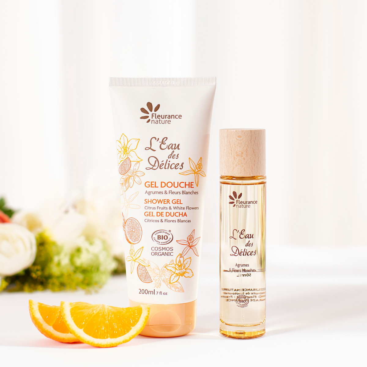 Fleurance Nature Gel de Ducha de Cítricos y Flores Blancas 200ml - FLEURANCE NATURE - cosmética natural