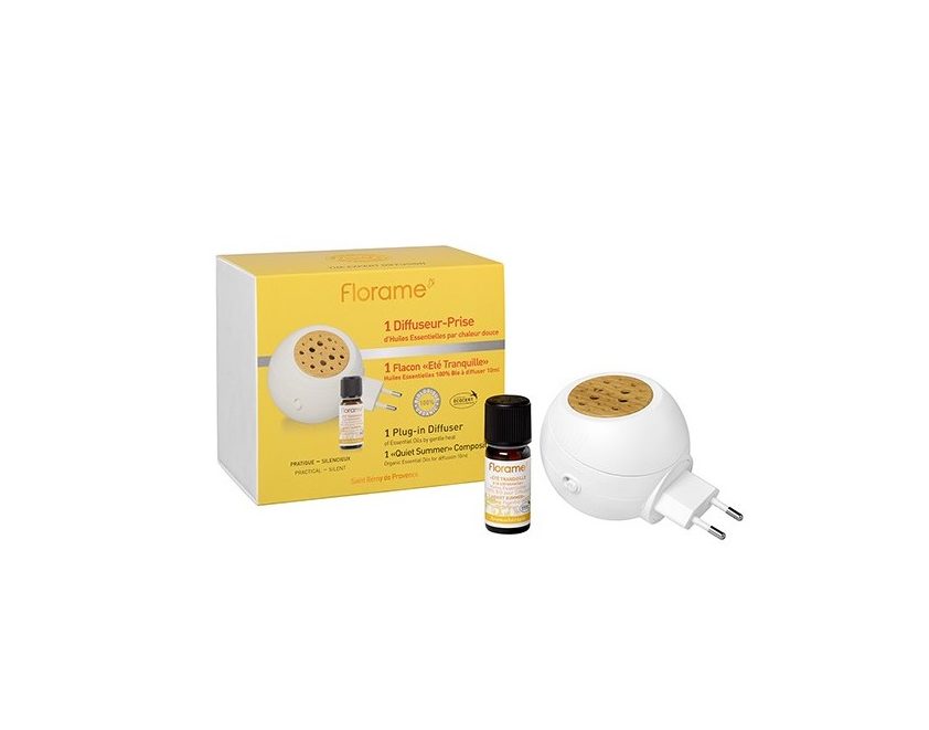Florame Difusor Eléctrico + Composición BIO de Aceites Esenciales Antimosquitos con Citronella
