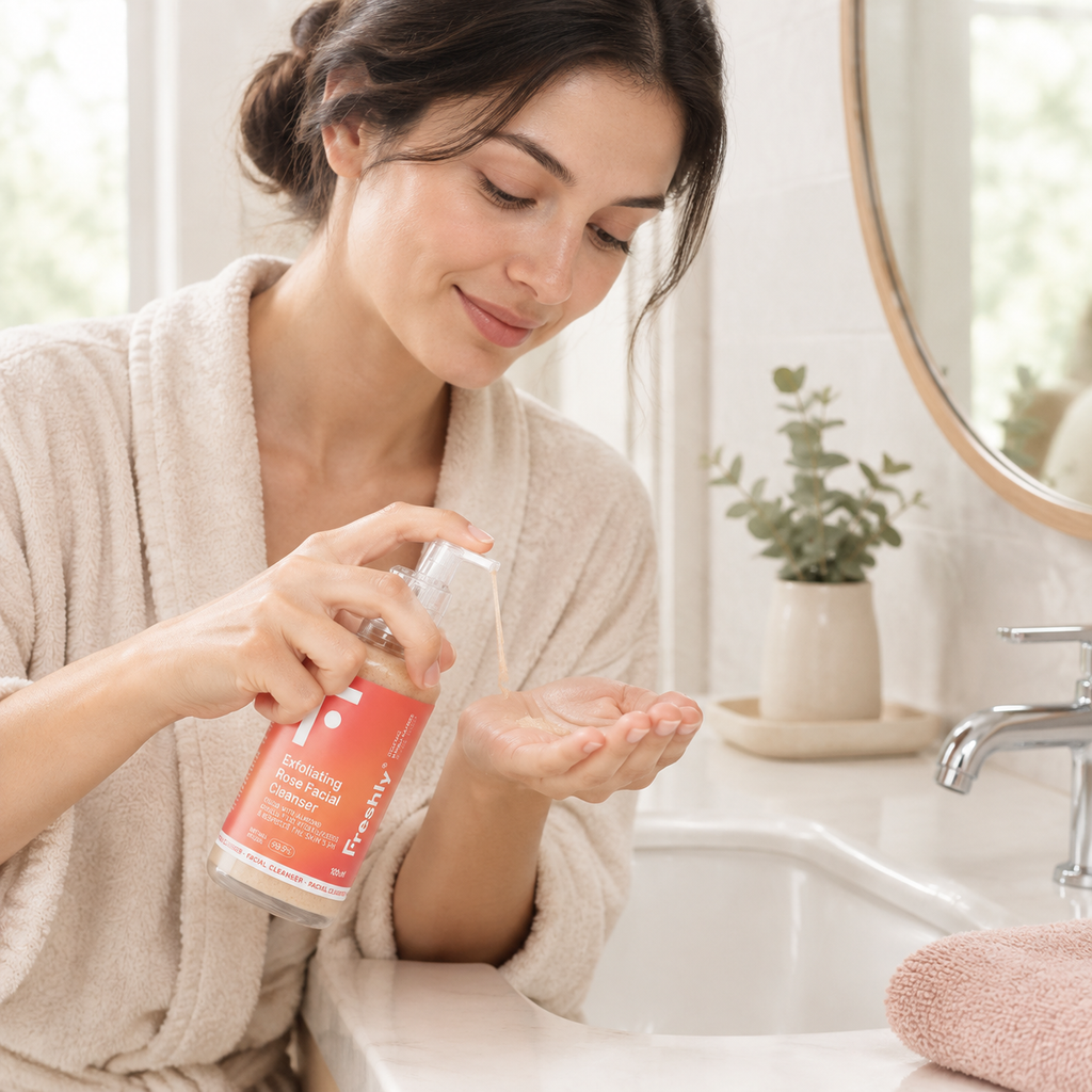 Freshly Cosmetics Exfoliating Rose Facial Cleanser 100ml