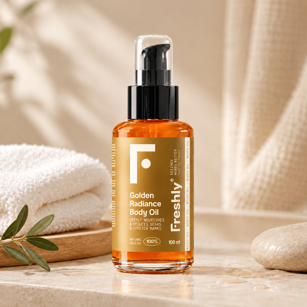 Freshly Cosmetics Golden Radiance Body Oil