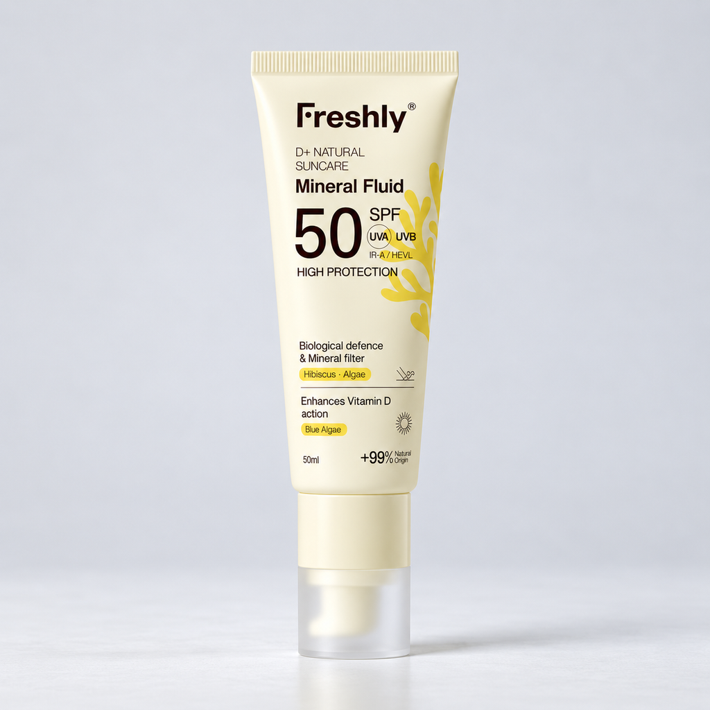 Freshly Cosmetics D+ Natural Suncare Mineral Fluid SPF50