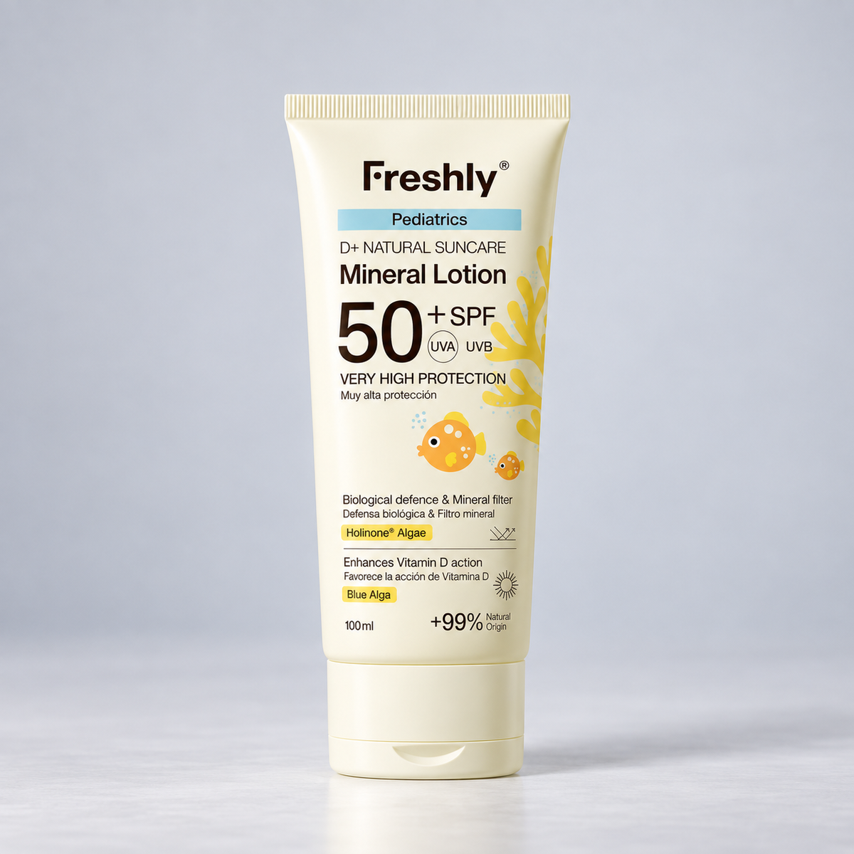 Freshly Cosmetics D+ Natural Suncare Pediatrics Mineral Lotion SPF50+ - FRESHLY COSMETICS - cosmética natural