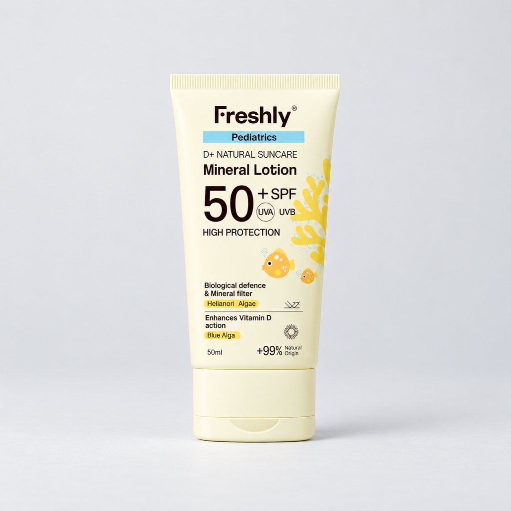Freshly Cosmetics D+ Natural Suncare Pediatrics Mineral Lotion SPF50+ - FRESHLY COSMETICS - cosmética natural
