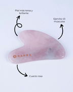 Banbu Gua Sha de Cuarzo Rosa - BANBU - cosmética natural