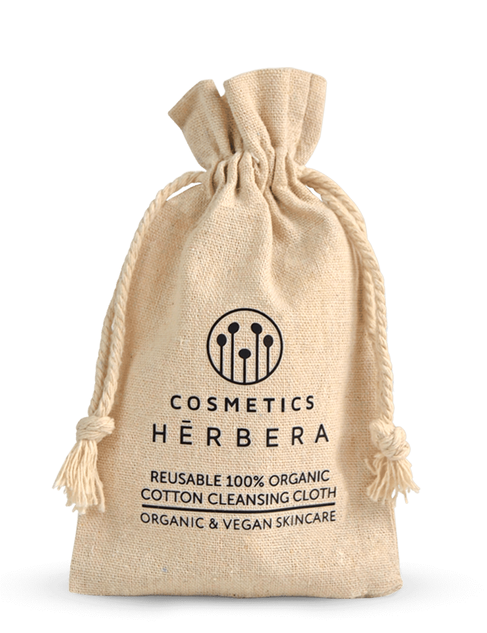 Herbera Muselinas de algodón orgánico para limpieza facial