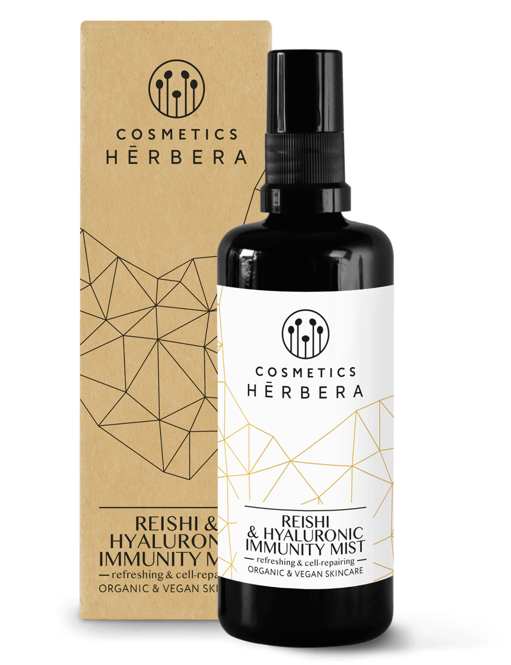 Herbera REISHI & HYALURONIC IMMUNITY Bruma facial para regenerar e iluminar la piel 100ml