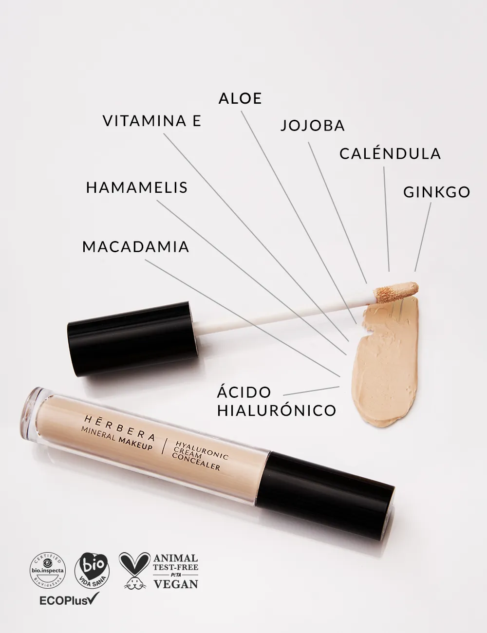 Herbera Corrector en Crema Hialurónico 101 Dolomita 6ml - HERBERA - cosmética natural