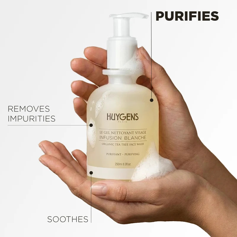 Huygens Gel Limpiador Facial Infusión Blanca 250ml - HUYGENS - cosmética natural