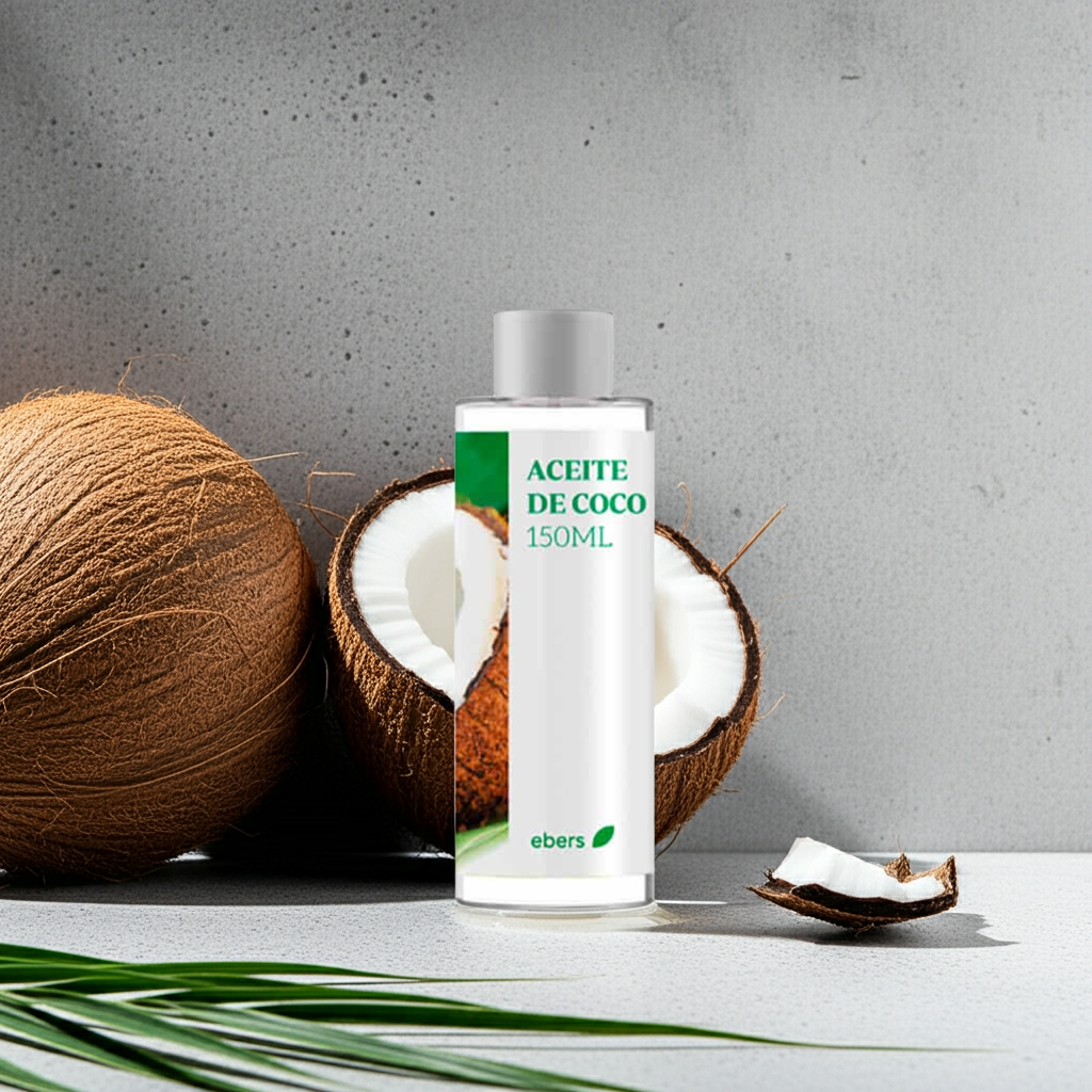 Ebers Aceite de Coco 100% Puro para Piel y Cabello 150ml