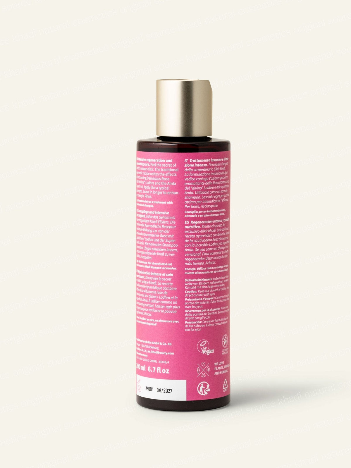 Khadi Champú de Rosa para Cabello Seco 200ml - KHADI - cosmética